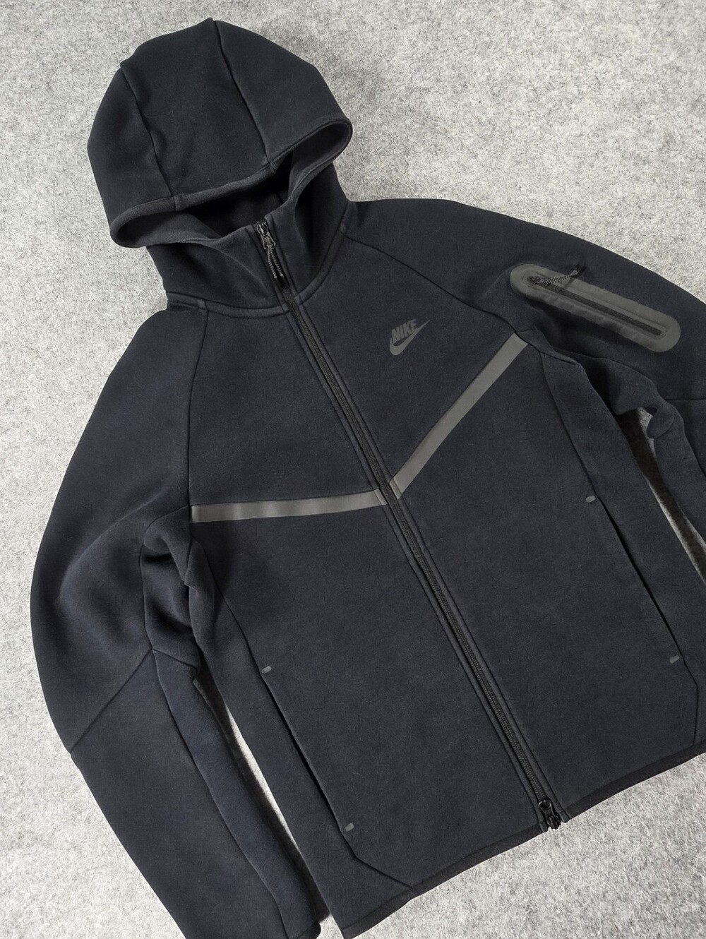 Nike Tech Fleece Hoodie Mens XS Black Windrunner Jacket Full Zip Sweatshirt